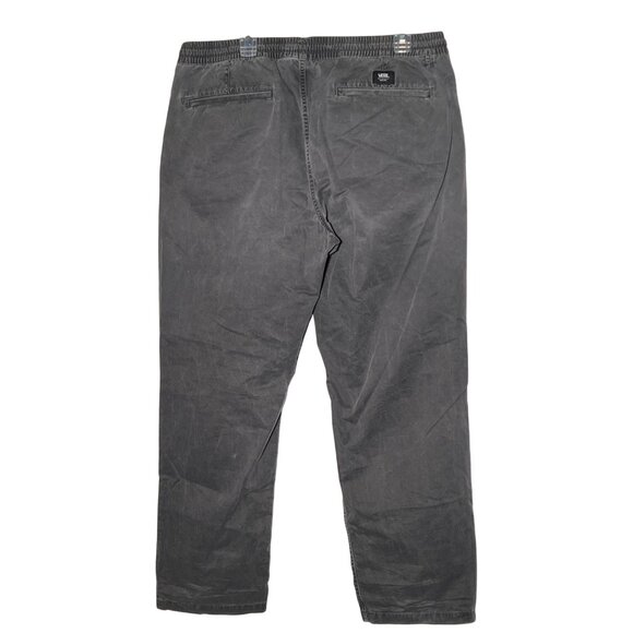 Vans Range Elastic Loose Tapered Fit Pants X-Large Gray Cotton Blend Casual Mens - Picture 2 of 16